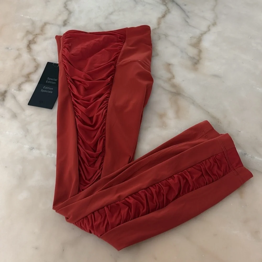 lululemon athletics align hr pant ruched cayenne High-Waisted Leggings Sz 8 NWT